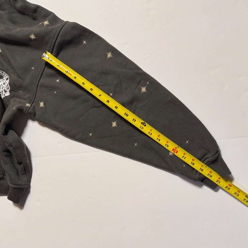 DARC SPORT Wolves Club Faded Black 'Wolves Forever' Graphic Hoodie Sweatshirt M - Picture 12 of 15